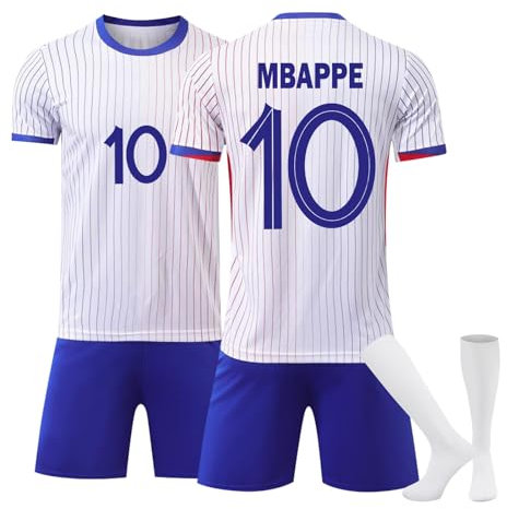 Maillot de Foot Enfant et Homme Maillot Equipe de Football 2024 2025 Nouveau,Ensemble foot Enfant Soccer Jersey 3 Pièces, Équipement Football Garçons/Adultes Entrainement T-Shirt et Short Chaussettes