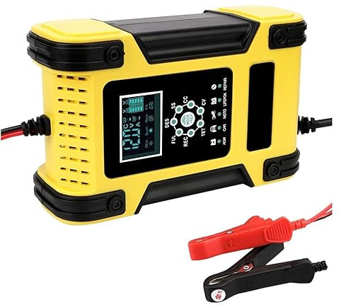 WLLKIY 12V/12A Batterie Au Lithium Fer Chargeur De Batterie Au Plomb Affichage LCD Numérique Chargeur De Batterie De Voiture De Moto 7 Étapes
