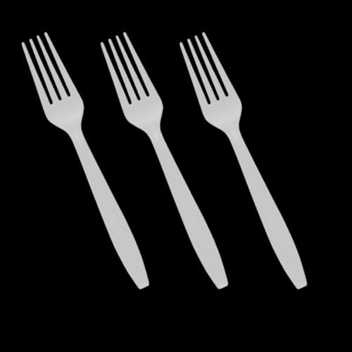 Venuscello 100 x Tithe White Forks Heavy Duty Plastic Cutlery Set Washable Reusable Ideal for Party | Kid's Parties | Buffets | Picnics | BBQ's | Weddings | Camping