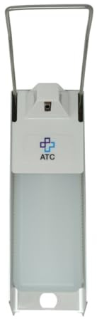 ATC Handels GmbH Dispensador desinfectante robusto de aluminio de alta calidad, dispensador de jabón o detergente con brazos cortos y largos para uso en codos (1000 ml, brazo largo)