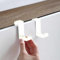CHEFZOCO Gancho para puerta de armario de diseño Z, Perchero para puerta de armario, Colgador para puerta, Ganchos para puerta de armario, Gancho Puerta, Acero inoxidable, Blanco, 2 Unidades