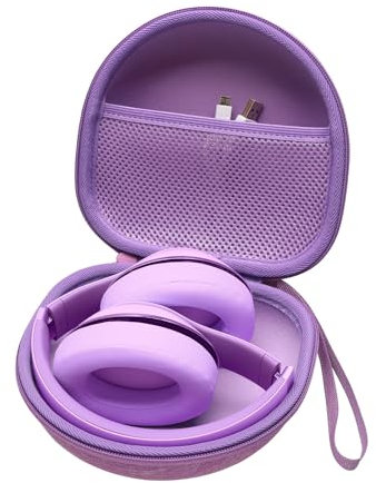 XANAD Kids Headphones Hard Case for iClever BTH20 BTH26 / soundcore Q11i / LORELEI B-C6 / POGS The Turtle Foldable Headphone Wireless (Purple)