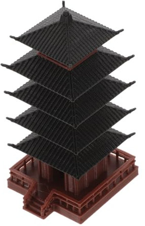 POPETPOP Ornement De Bureau Plastique Petite Statue De Tour Chinoise Décoration pour Salle Modèle De Temple