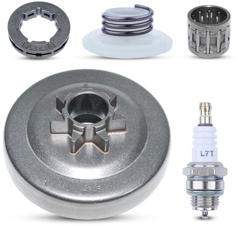 Atunee 325 7T Tambour d'embrayage Pignon pour Husqvarna 340 345 350 Tronçonneuse avec Engrenage à Vis Sans Fin Remplacer 578097901 503931801