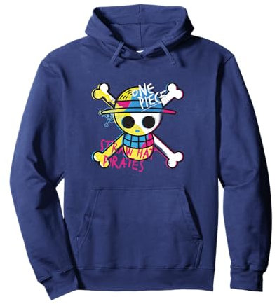 One Piece Chapeau de paille Pirates Logo couleur Singe D Luffy Sweat à Capuche
