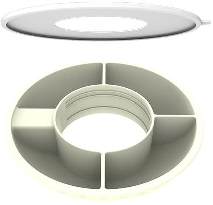 Minicoco Stanley Snack Tray 40 oz Thermos Bowl With Dust Proof Lid - Cup Holder and Food Flask Accessories (Beige)