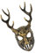 PLCPDM Halloween Maske Hirschkopf Maske Rentier Maske Maskerade Maske Geweih Maske Karnevalsmaske Vollgesichtsmaske Party Maske
