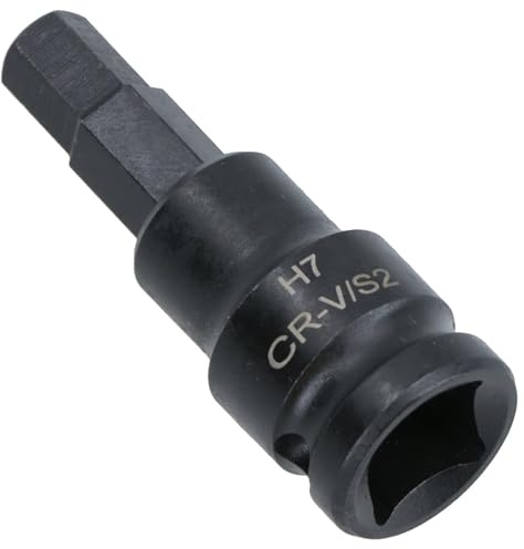 7mm x 45mm 3/8in. Drive Short Impact Impacted Allen Hex Key Socket