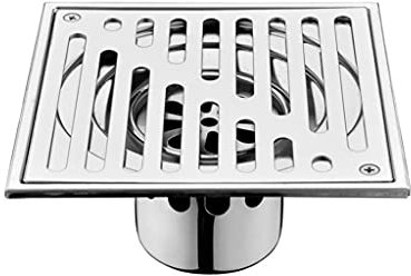 Tappo di scarico quadrato per doccia in acciaio inox, anti-odore, filtro per pavimento del bagno, griglia per rifiuti inserto per piastrelle anti intasamento filtro dell'acqua per lavello