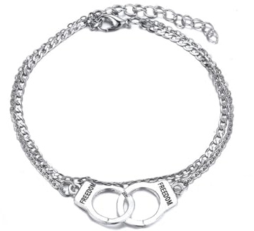 ZUWIJEQ 1 pcs Handschellen Fußkettchen, Unisex klassische Fußkette Edelstahl/Ankerkette/Panzerkette/Kordelkette/Fußkettchen verstellbar Fußband Männer Frauen Jungen Mädchen Sommer Schmuck Accessoire