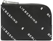 LIEBESKIND Berlin Leder Kartenhalter Monogram Lena Wallet Black schwarz