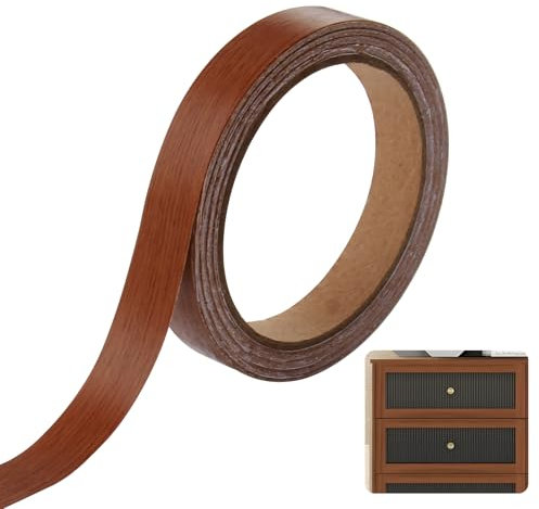 Melamine Edging Tape 18mm X 10m Self-Adhesive Wood Effect Tape Plywood Edge Banding Trim for Shelves Worktop Desk Kitchen Wardrobe Furniture Restoration Easy DIY Application