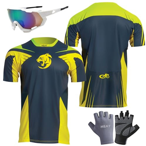 Herren Radtrikot Fahrradtrikot Kurze, Motocross, MX MTB Mountainbike, MTB Trikot, Shirt Downhill Fahrrad Jersey Schnelltrocknend, BMX Trikot Shirt Motocross Lange Ärmel MTB