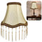 Yuragim Lampenschirm für E14 Kerzenbirnen, 15 x 12 x 8 cm Vintage Lampenschirme zum Aufstecken mit Fransen, Kleiner Stofflampenschirm Retro für Kronleuchter Wandleuchte Stehlampe Tischlampe, Gold
