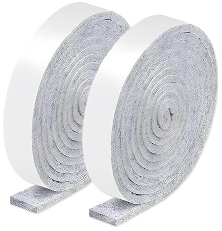 OQKAHIV 2 Stück Filzgleiter selbstklebend, Filz Selbstklebende, Möbelgleiter aus Filz (100cm x 2cm), schneidbar, stark haftend, Rutschfester Schutz für Stühle und Möbel, Hellgrau Möbelgleiter