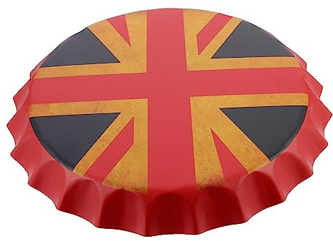 TOPPERFUN Vintage American Beer Bottle Cap Wall Decor Iron-Art Hanging Picture Rustic Home Bar Wall Decoration Metal Craft Ornament for Pub Man Cave