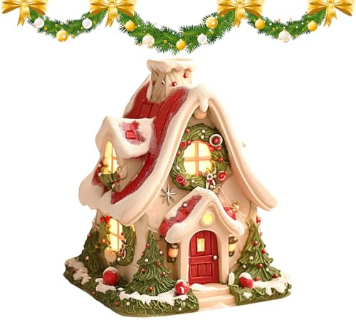 Incensiere Design Casa | Casetta Porta Incenso Natale - Decorazione Resina per Camera Negozio Scrivania Ufficio Asilo Cucina Soggiorno Casa