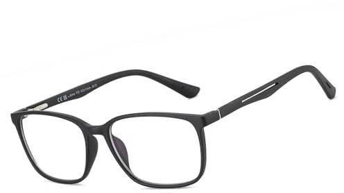 ZENOTTIC Blaulichtfilter Brille, Lesebrille Herren Eckige Rahmen-Leser Anti-Glanz Sport Computerbrille