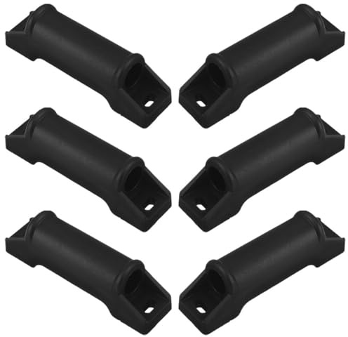 Holibanna 6pcs Repose-pieds Coulissants Remplaçables en Plastique Noir pour Fauteuil de Bureau et Chaise Gamer, Accessoire Polyvalent Assemblage Rapide, Design Moderne