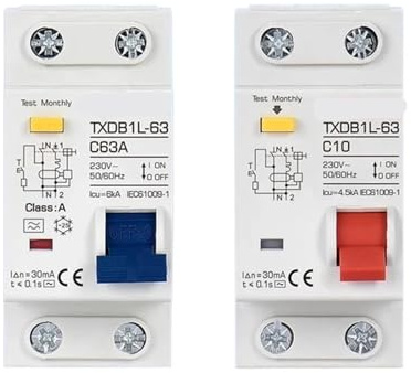 Disjoncteur différentiel de type A, classe AC, 110 V, 220 V, 10 A, 20 A, 40 A, 50 A, 63 A, 30 mA, avec protection contre les surcharges(AC TYPE 220V 30mA,40A)