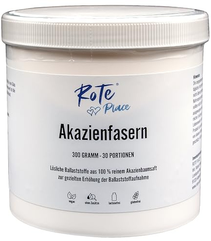 ROTE PLACE Akazienfasern 300g – Lösliche Ballaststoffe – 100% natürlich – 30 Portionen – vegan