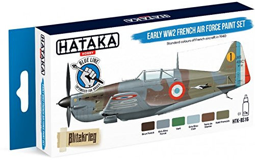 Hataka BLUE LINE – Early WW2 French Air Force Paint Set # BS16