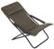 LAFUMA MOBILIER - Gepolsterte Mehrpositions-Sonnenliege TRANSABED - Robustes AirComfort Gewebe - Klappbarer Liegestuhl für Terrasse, Pool, Garten - 3 Positionen, Höchster Komfort, France - Braun Taupe