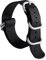 BINLUN Uhrenarmband Nylon Dickes G10 Premium Ballistic Ersatz Armband Mehrfarbige Bänder für Herren Damen mit Heavy Duty 5 Ringe(19mm, Schwarzes Band Silber Schnalle)