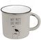 Grafik-Werkstatt Kaffeetasse jahrgang | Keramik Becher zum verschenken | 400 ml | Maritim | Wat mutt dat mutt, 1 Stück (1er Pack), Grau