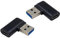 Duttek USB C auf USB Adapter, Links und Rechts Abgewinkelter USB 3.0 Stecker auf TypeC Buchse Adapter, kompatibel mit Airpods iPad/Samsung Note 10/Google Pixel/Laptops