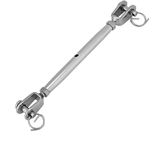 M5, M6, M8, M10, M12 Vite a Ganascia per Sartiame in Acciaio Inossidabile Vite a Corpo Chiuso Tenditore a Vite Nautica a Vela Elementi di Fissaggio Industriali(M8)