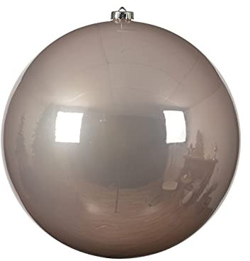 Weihnachtskugeln XXL Kunststoff 25cm x 1 Stück bruchsicher rosa