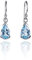 Namana Boucles d'Oreilles Argent pour Femme et Fille avec des Topazes Bleues, Boucles d'Oreilles Pendantes en Topaze Bleue en Argent Massif 925, Boucle d'Oreille avec Pierre Naturelle en Poire