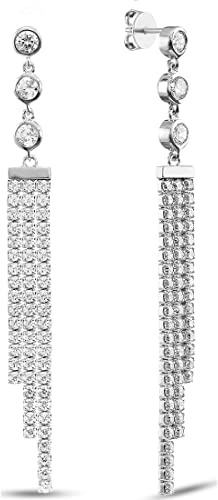 JETTE JETTE Damen-Ohrhänger 925er Silber 120 Zirkonia