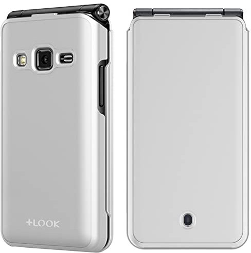 Shockproof Protection Hard Phone Case Protective Cover for Samsung Galaxy Folder 2 SM-G160 / SM-G160N / SM-G165N / SM-G1650 / SM-G1650W (Silver)