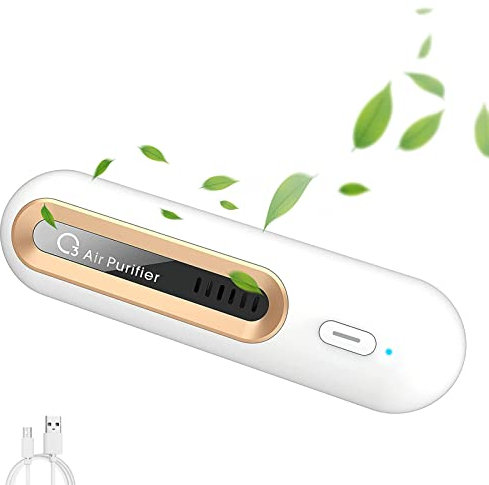 REDGO USB Mini Fridge Deodorizer, Car Air Fresheners & Electric Ozone Generators Rechargeable Fridge Air Purifier, Portable Refrigerator Odor Absorber for Fridge, Shoe Closet, Wardrobe,Car
