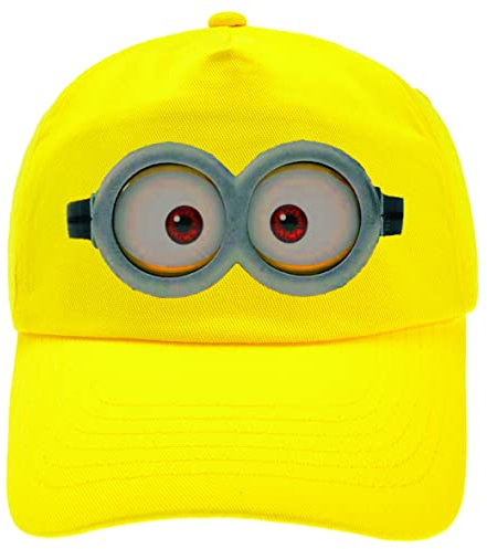 4sold Goggles Brille Brille Gläser Augen Tolles Kostüm das du brauchst Lustige Cartoon-Figur mit Brillenaugen Für Halloween und Karnevalskostümpartys Gelbe Figur (Erwachsenenkappe Nr. 2)