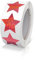 Rot Sterne Aufkleber Rolle 2.5cm Klein Selbstklebende Glänzende Etiketten Weihnachts Sterne Funkelnde Aufkleber Star Sticker Sterne Glitzer Deko Scrapbooking 500 Stück