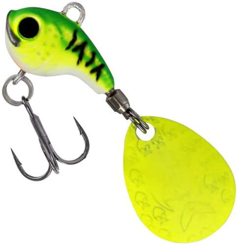 Westin Spinjig zum Spinnangeln auf Barsche, Forellen & Rapfen DropBite Tungsten Spin Tail Jig 2,2cm 18g, Farbe:Chartreuse Ice