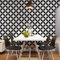 Motif géométrique Noir et Blanc Papier Peint à Carreaux Salon Fond Mur thé au Lait PVC Papier Peint étanche