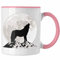 Trendation - Wolf Tasse Geschenk Wolf Im Mondlicht Geschenkidee Grafik (Rosa)