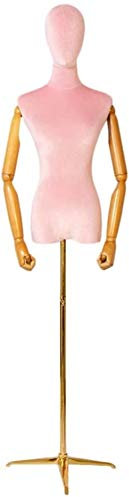 Schneiderei-Accessoires Näherin Schneiderpuppe Models Zeigen Büste, goldene Basis (Pink)