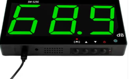 SW-525G Décibelmètre mural Bruymètre Grand écran Bruit Niveau sonore Haute Précision