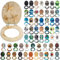 SG Traders® Toilet Seat with Soft Close - Wooden Toilet Seat Cover with Zinc Alloy Hinges, Comfortable Toilet Seat Covers with Colorful Designs Easy to Install, Assembly (Sand Star)