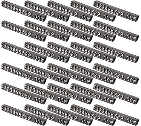 Trjgtas 30 Sets Kunststoff-Würfel-Display-Tags, verstellbarer Zahlenständer