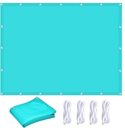 Voile d'ombrage Imperméable 4 x 5 m Imperméable UV Protection Polyester Toile ombrage pergola avec œillets pour en Plein air, Jardin, Terrasse, Bleu Ciel