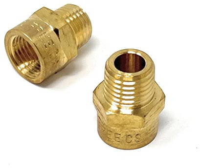 G-Gewinde (metrisches BSPP) Außengewinde auf NPT-Gewinde Innengewinde Rohrverschraubung Adapter – bleifreier Adapter (zwei, 1/4 Zoll)