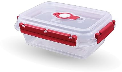 Bestlivings Frischhaltebox mit Deckel - Fresh System 0,9 Liter - Lunchbox - Rot