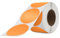 FINDAT Orange 50 mm Runde Thermo-Etiketten Rolle Selbstklebende Drucker Etiketten Kreis Vinyl Wasserdichtes Klebepunkte Aufkleber für Büro Logo Design QR Versand 500 Stück