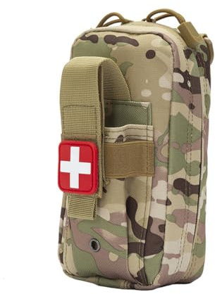 ANCLLO Taktische Notfall-Überlebenstasche, leeres Trauma-Kit, medizinische EDC-Tasche für Outdoor-Reisen, Camping, Wandern, Trekking